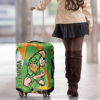 Personalised Ireland Rugby 2025 Luggage Cover Irish Leprechaun Saint Patrick's Day - Wonder Print Shop
