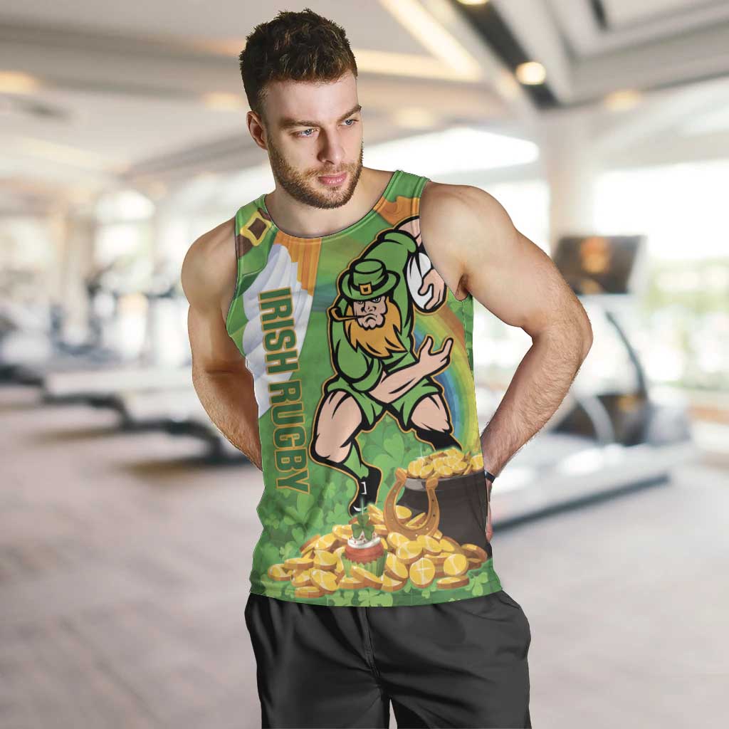 Personalised Ireland Rugby 2025 Men Tank Top Irish Leprechaun Saint Patrick's Day - Wonder Print Shop