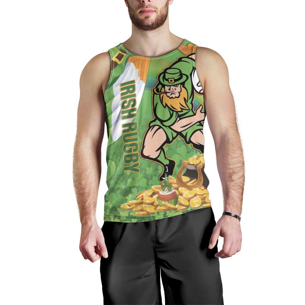 Personalised Ireland Rugby 2025 Men Tank Top Irish Leprechaun Saint Patrick's Day - Wonder Print Shop