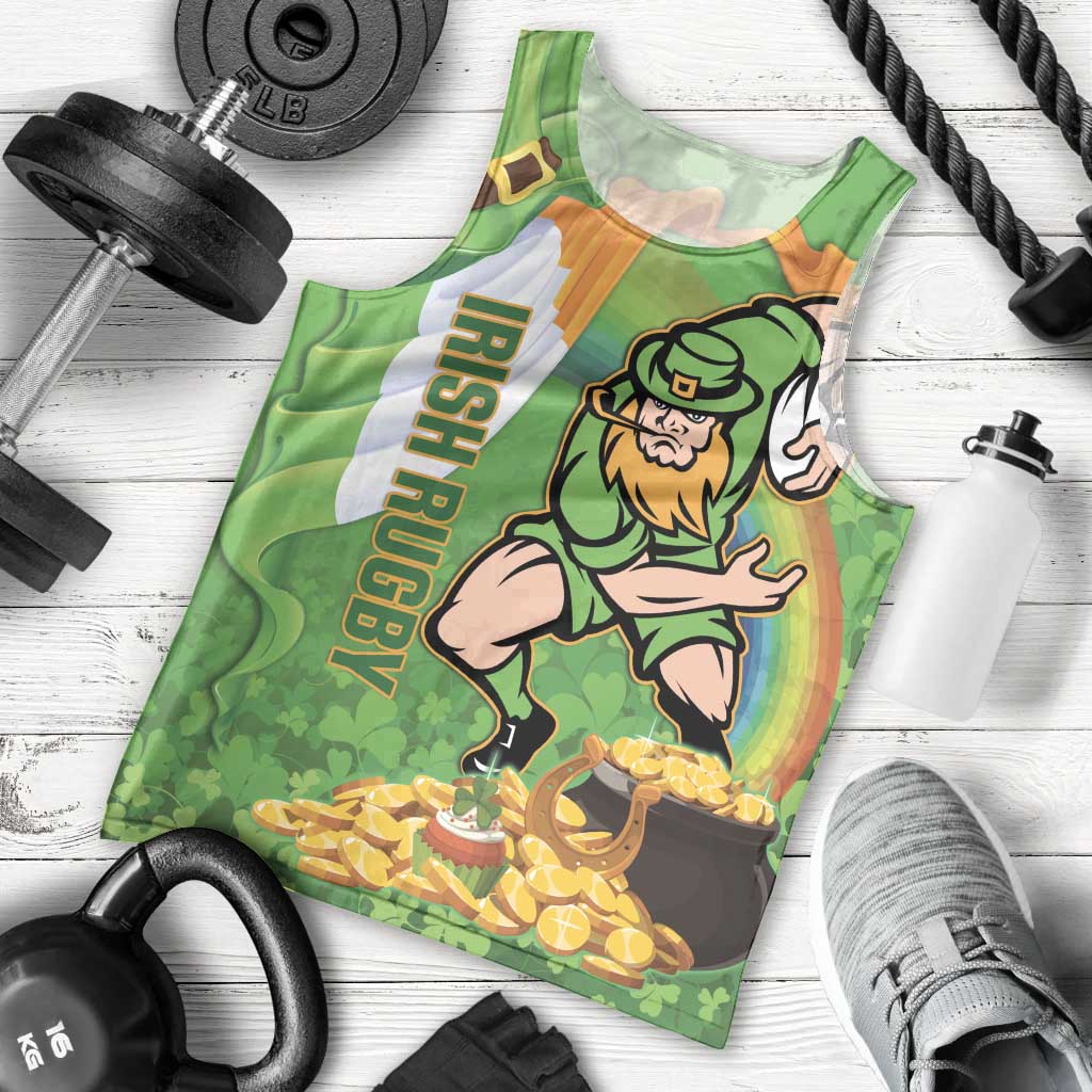 Personalised Ireland Rugby 2025 Men Tank Top Irish Leprechaun Saint Patrick's Day - Wonder Print Shop