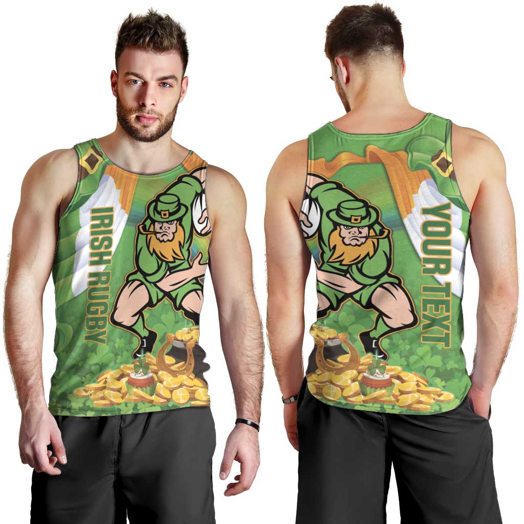 Personalised Ireland Rugby 2025 Men Tank Top Irish Leprechaun Saint Patrick's Day - Wonder Print Shop
