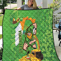 Personalised Ireland Rugby 2025 Quilt Irish Leprechaun Saint Patrick's Day - Wonder Print Shop