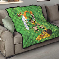 Personalised Ireland Rugby 2025 Quilt Irish Leprechaun Saint Patrick's Day - Wonder Print Shop