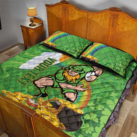 Personalised Ireland Rugby 2025 Quilt Bed Set Irish Leprechaun Saint Patrick's Day - Wonder Print Shop
