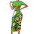 Personalised Ireland Rugby 2025 Short Sleeve Bodycon Dress Irish Leprechaun Saint Patrick's Day - Wonder Print Shop