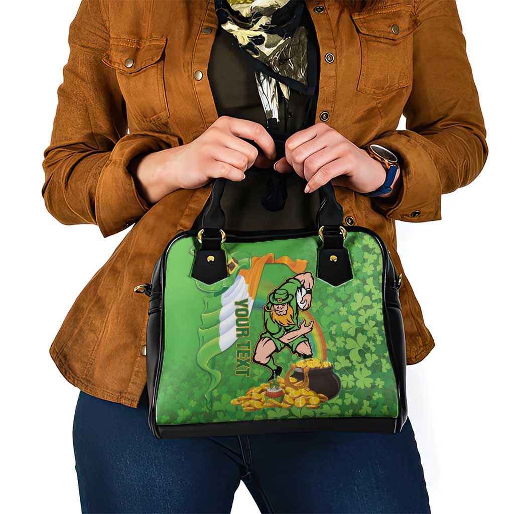 Personalised Ireland Rugby 2025 Shoulder Handbag Irish Leprechaun Saint Patrick's Day - Wonder Print Shop