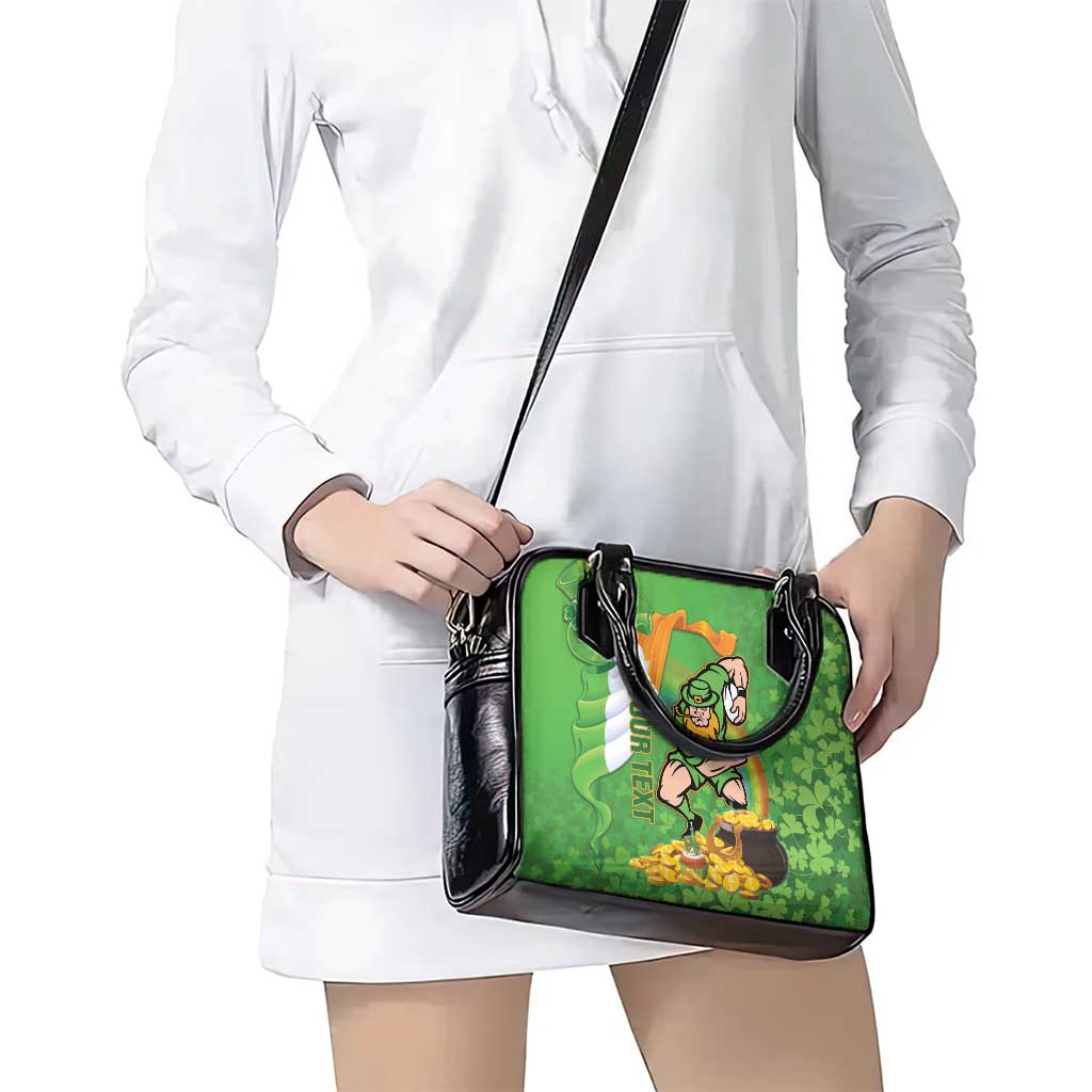 Personalised Ireland Rugby 2025 Shoulder Handbag Irish Leprechaun Saint Patrick's Day - Wonder Print Shop