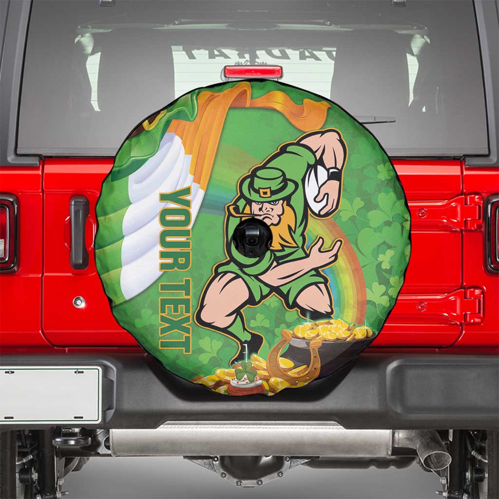 Personalised Ireland Rugby 2025 Spare Tire Cover Irish Leprechaun Saint Patrick's Day - Wonder Print Shop