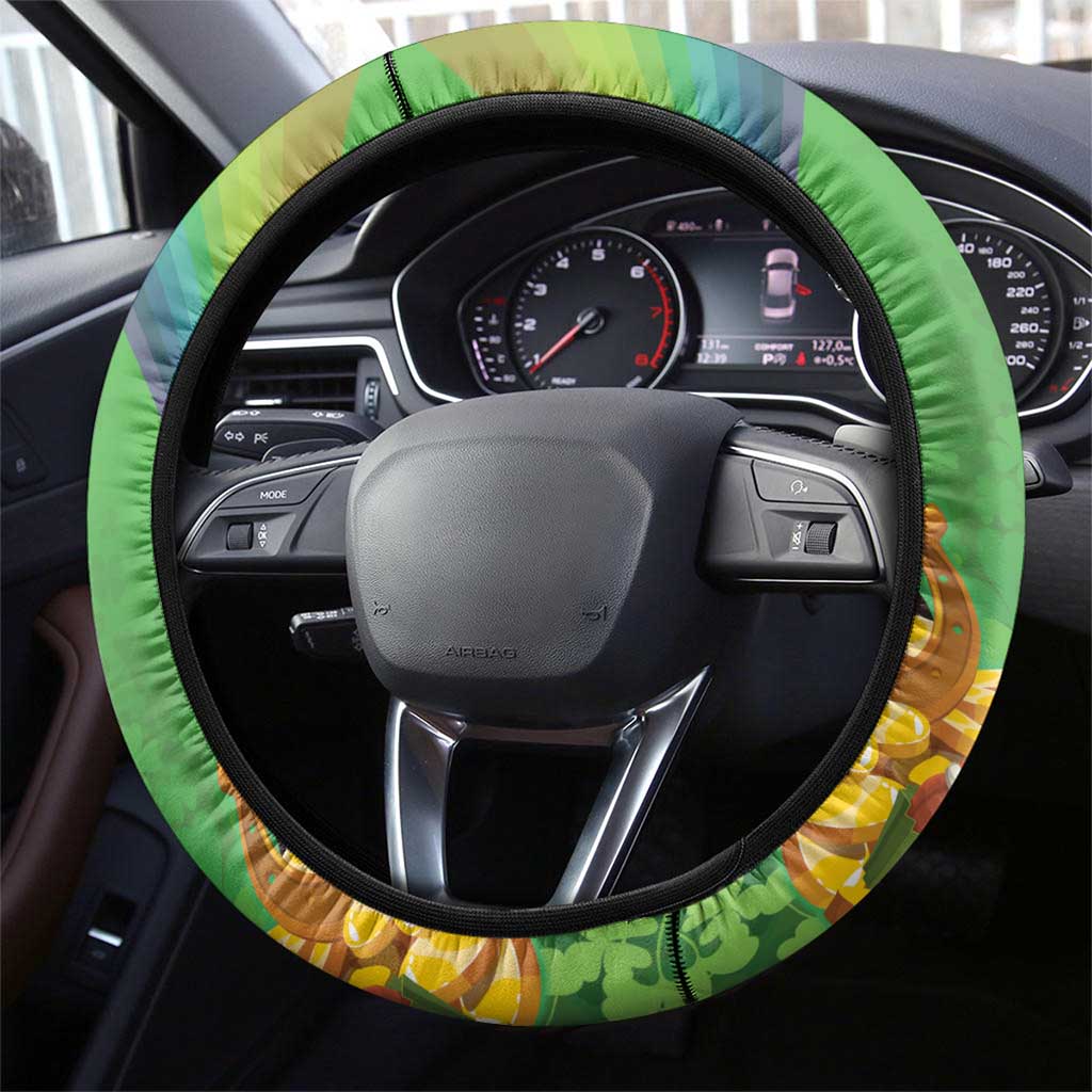 Ireland Rugby 2025 Steering Wheel Cover Irish Leprechaun Saint Patrick's Day - Wonder Print Shop