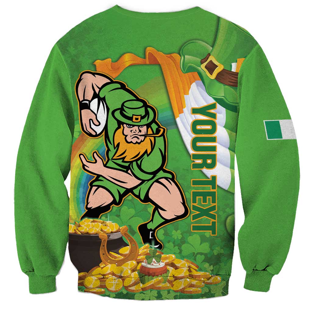 Personalised Ireland Rugby 2025 Sweatshirt Irish Leprechaun Saint Patrick's Day - Wonder Print Shop