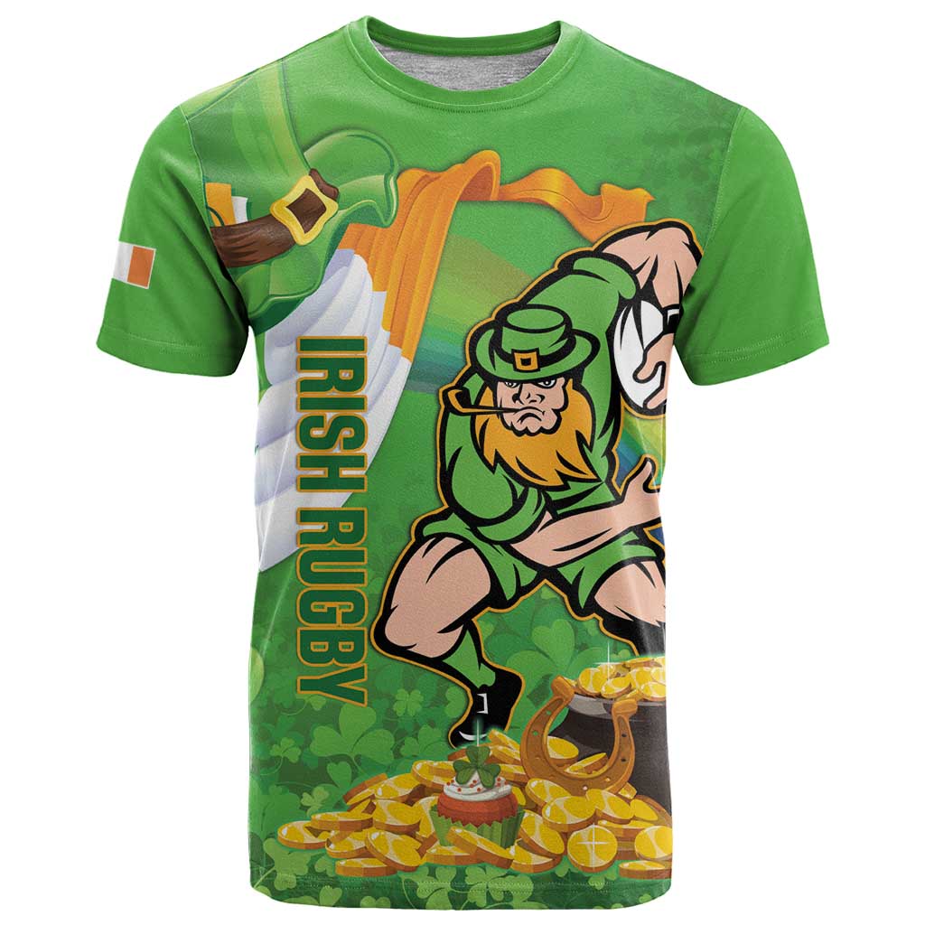 Personalised Ireland Rugby 2025 T Shirt Irish Leprechaun Saint Patrick's Day - Wonder Print Shop