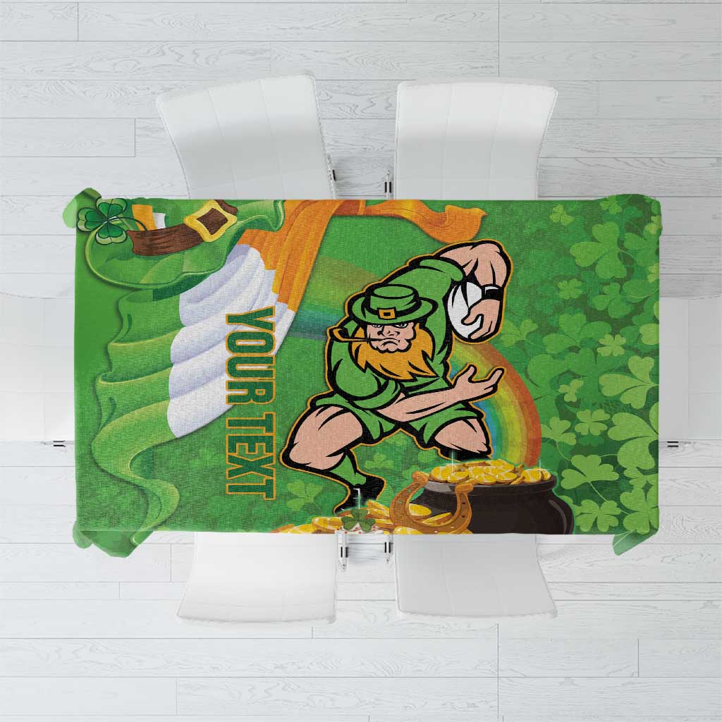 Personalised Ireland Rugby 2025 Tablecloth Irish Leprechaun Saint Patrick's Day - Wonder Print Shop