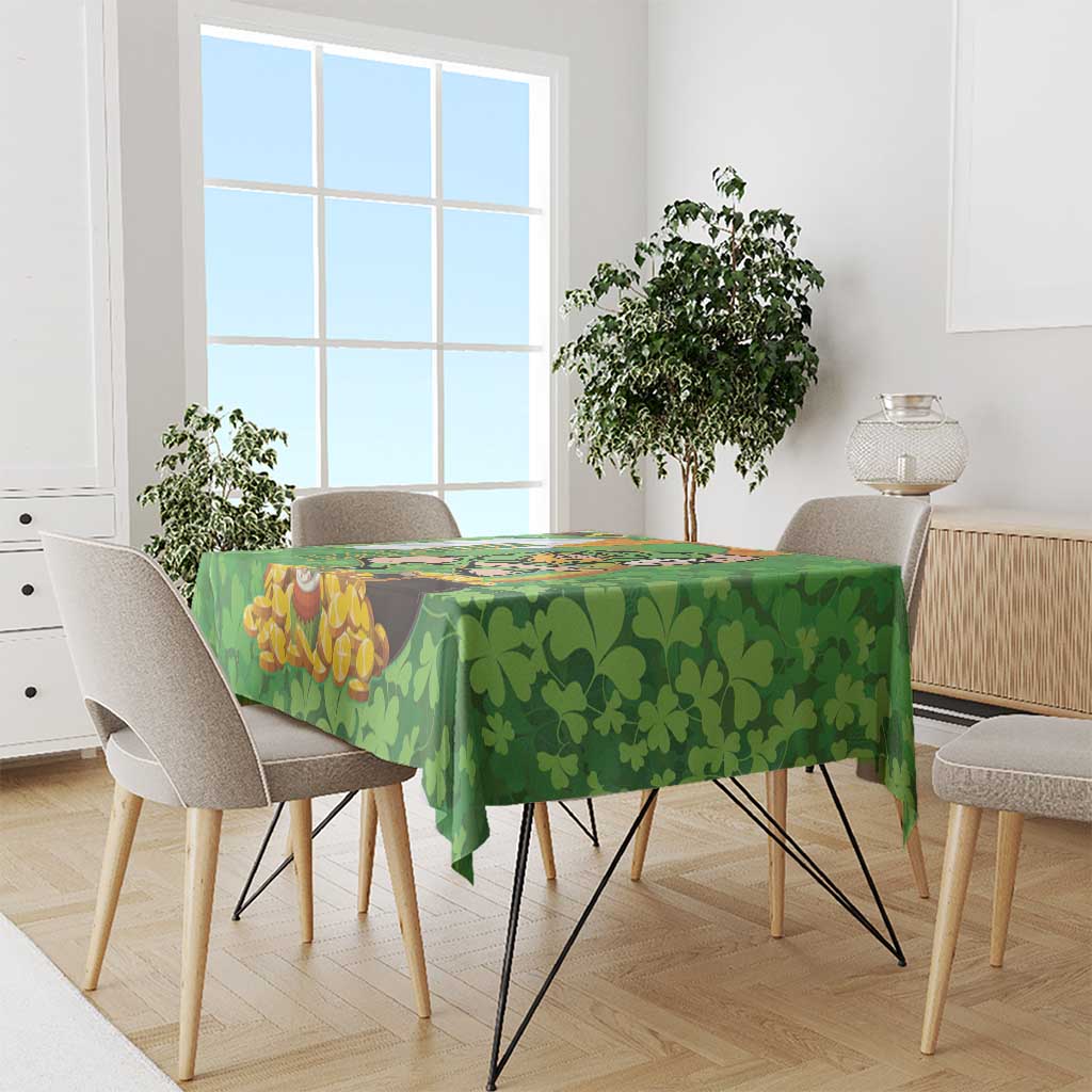 Personalised Ireland Rugby 2025 Tablecloth Irish Leprechaun Saint Patrick's Day - Wonder Print Shop