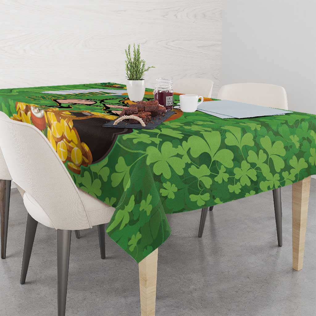 Personalised Ireland Rugby 2025 Tablecloth Irish Leprechaun Saint Patrick's Day - Wonder Print Shop