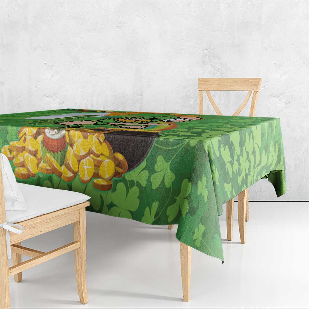 Personalised Ireland Rugby 2025 Tablecloth Irish Leprechaun Saint Patrick's Day - Wonder Print Shop