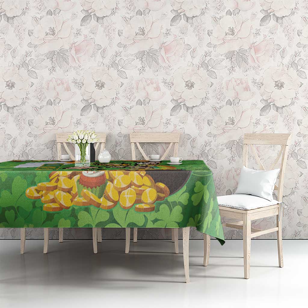 Personalised Ireland Rugby 2025 Tablecloth Irish Leprechaun Saint Patrick's Day - Wonder Print Shop