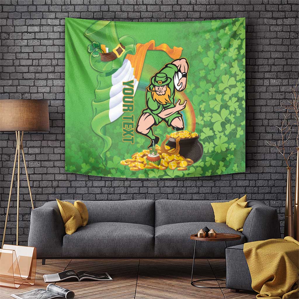 Personalised Ireland Rugby 2025 Tapestry Irish Leprechaun Saint Patrick's Day - Wonder Print Shop