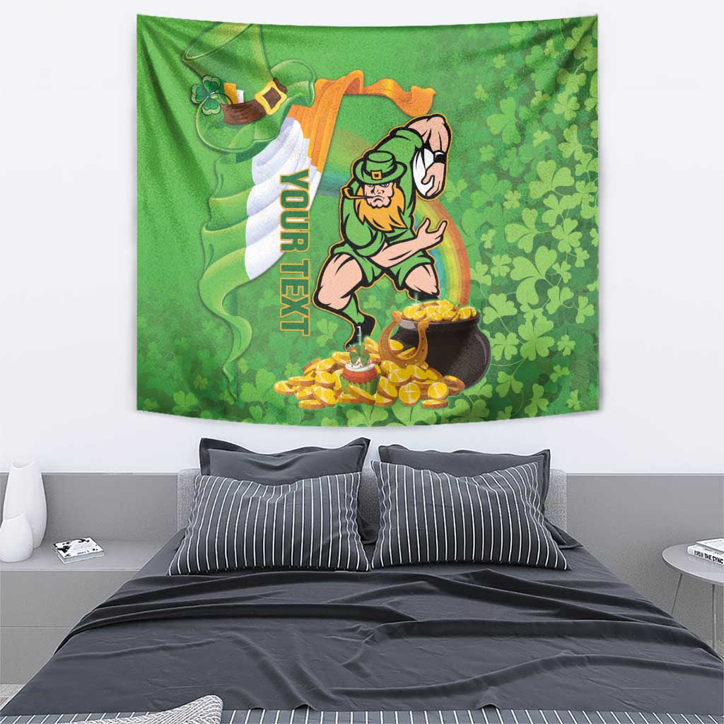 Personalised Ireland Rugby 2025 Tapestry Irish Leprechaun Saint Patrick's Day - Wonder Print Shop