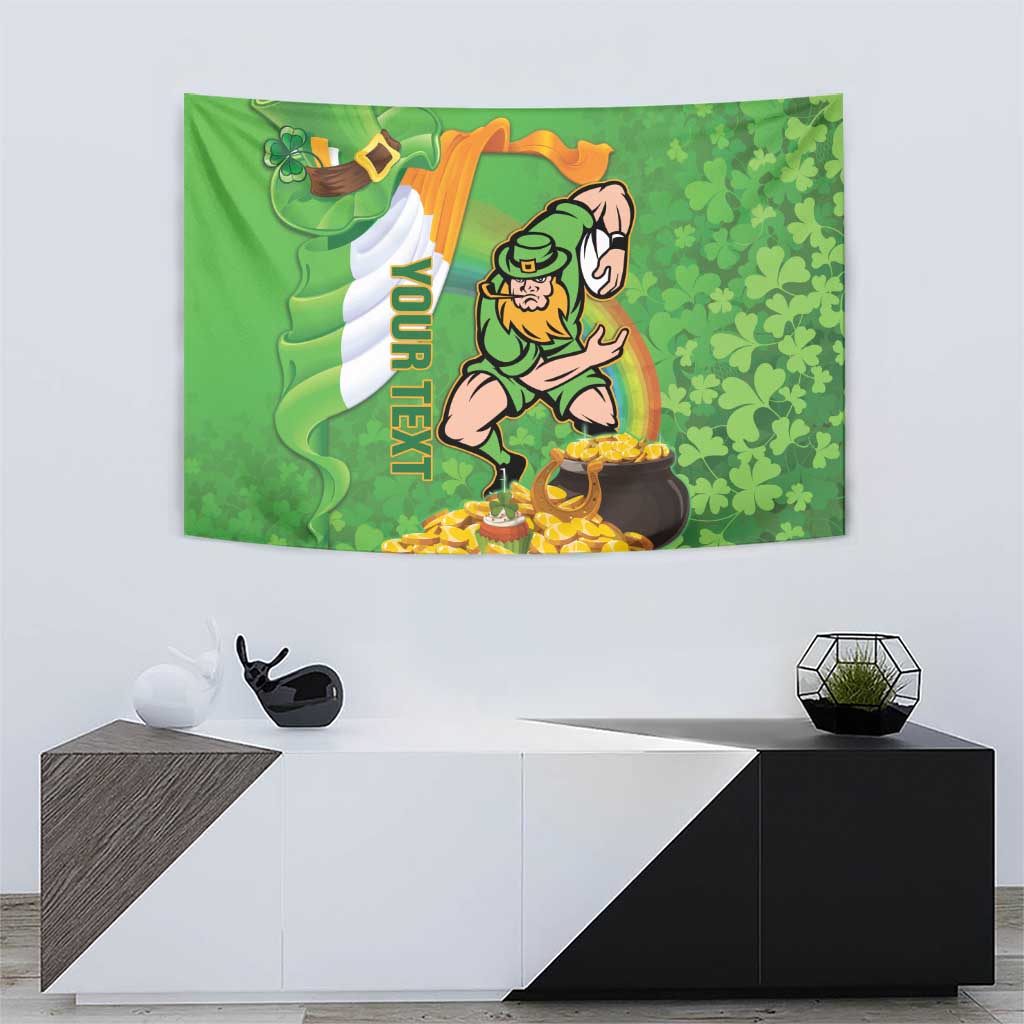 Personalised Ireland Rugby 2025 Tapestry Irish Leprechaun Saint Patrick's Day - Wonder Print Shop