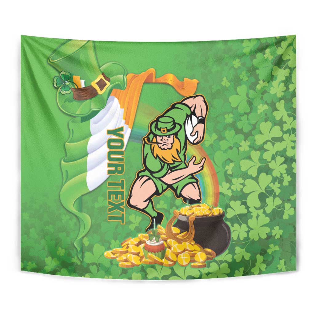 Personalised Ireland Rugby 2025 Tapestry Irish Leprechaun Saint Patrick's Day - Wonder Print Shop