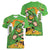 Personalised Ireland Rugby 2025 Women V-Neck T-Shirt Irish Leprechaun Saint Patrick's Day - Wonder Print Shop