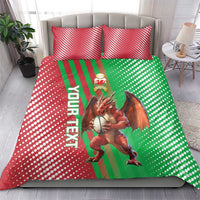Custom Wales Rugby 2025 Bedding Set Go Welsh Dragon Sporty Style