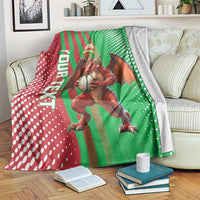 Custom Wales Rugby 2025 Blanket Go Welsh Dragon Sporty Style
