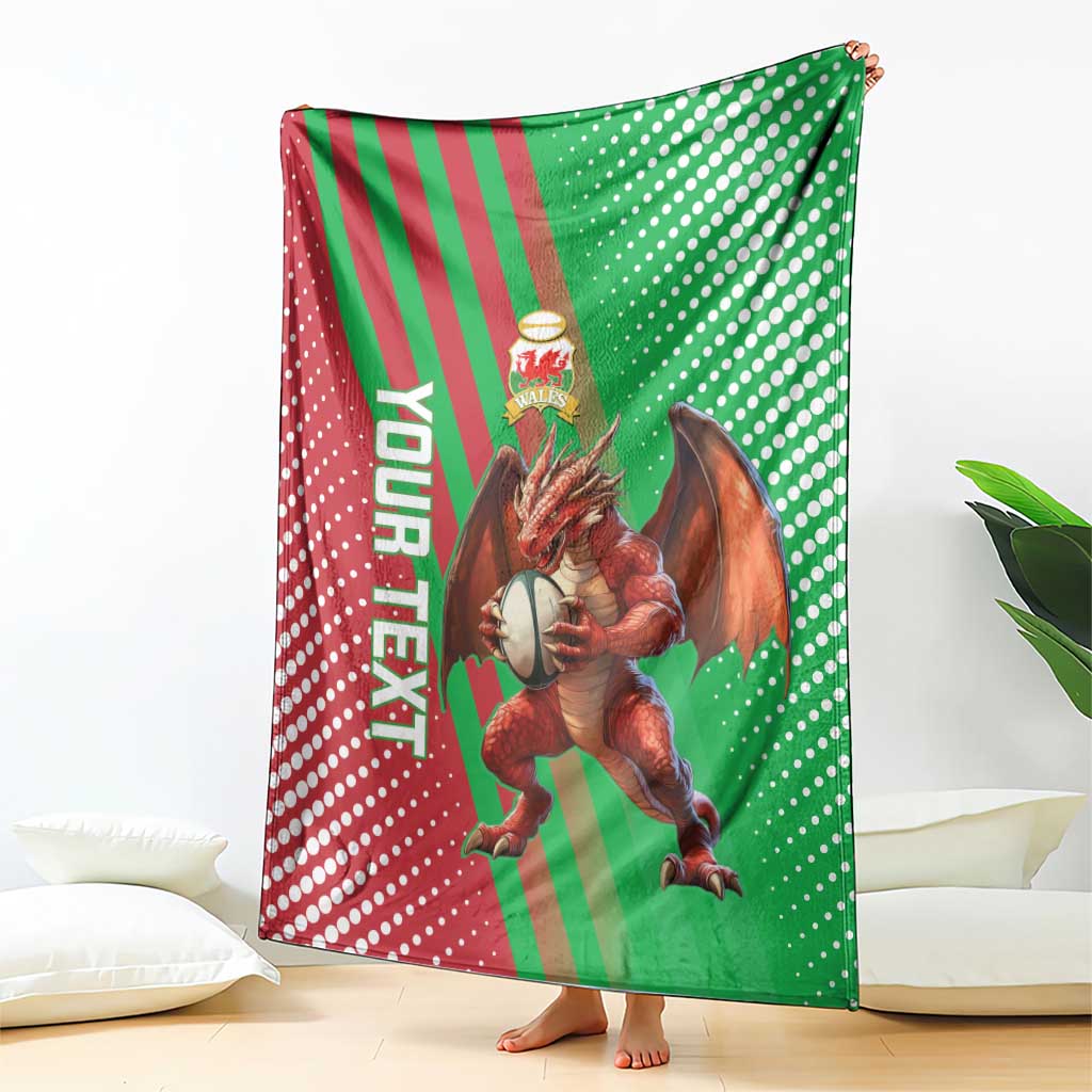 Custom Wales Rugby 2025 Blanket Go Welsh Dragon Sporty Style