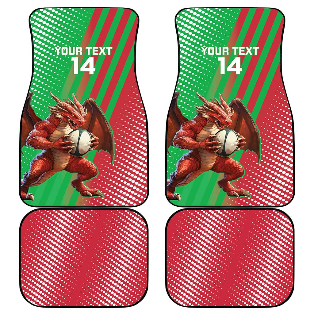 Custom Wales Rugby 2025 Car Mats Go Welsh Dragon Sporty Style