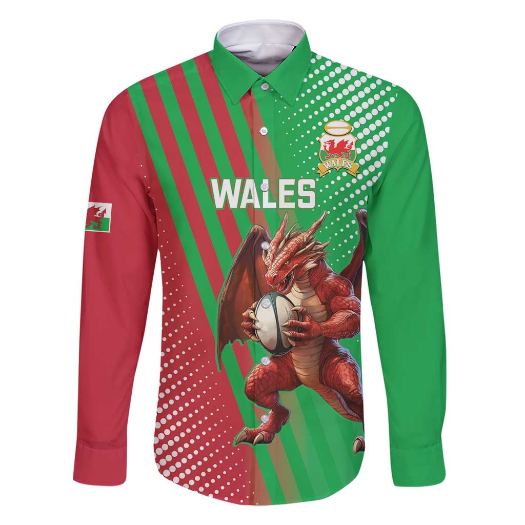 Custom Wales Rugby 2025 Family Matching Off Shoulder Maxi Dress and Hawaiian Shirt Go Welsh Dragon Sporty Style - Wonder Print Shop