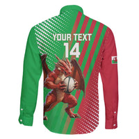 Custom Wales Rugby 2025 Family Matching Puletasi and Hawaiian Shirt Go Welsh Dragon Sporty Style