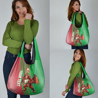 Custom Wales Rugby 2025 Grocery Bag Go Welsh Dragon Sporty Style