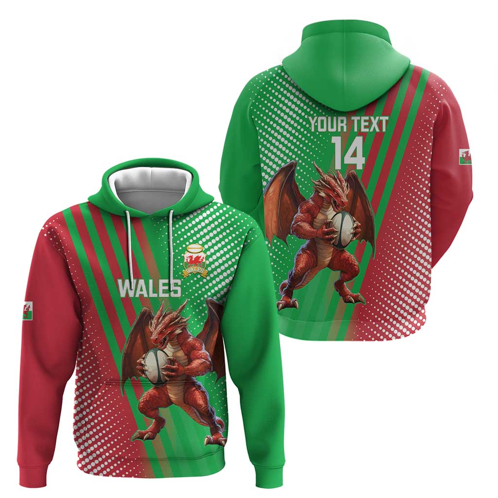 Custom Wales Rugby 2025 Hoodie Go Welsh Dragon Sporty Style - Wonder Print Shop