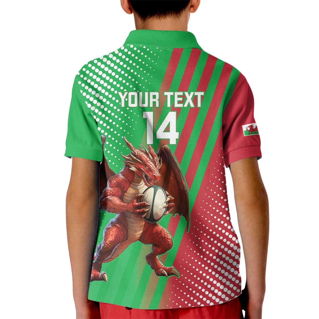 Custom Wales Rugby 2025 Kid Polo Shirt Go Welsh Dragon Sporty Style - Wonder Print Shop