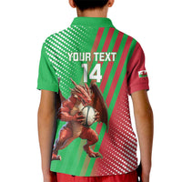 Custom Wales Rugby 2025 Kid Polo Shirt Go Welsh Dragon Sporty Style - Wonder Print Shop