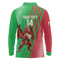 Custom Wales Rugby 2025 Long Sleeve Polo Shirt Go Welsh Dragon Sporty Style - Wonder Print Shop