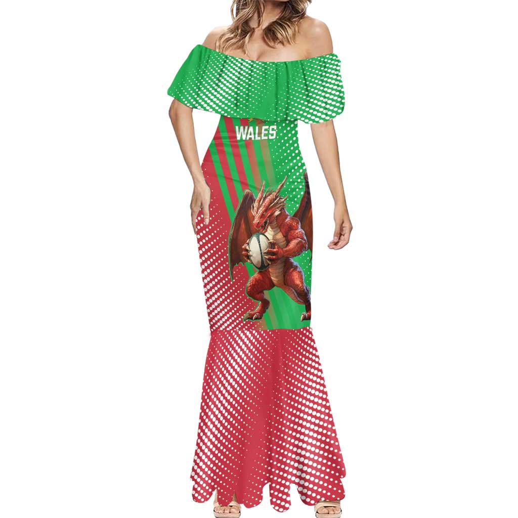 Custom Wales Rugby 2025 Mermaid Dress Go Welsh Dragon Sporty Style - Wonder Print Shop