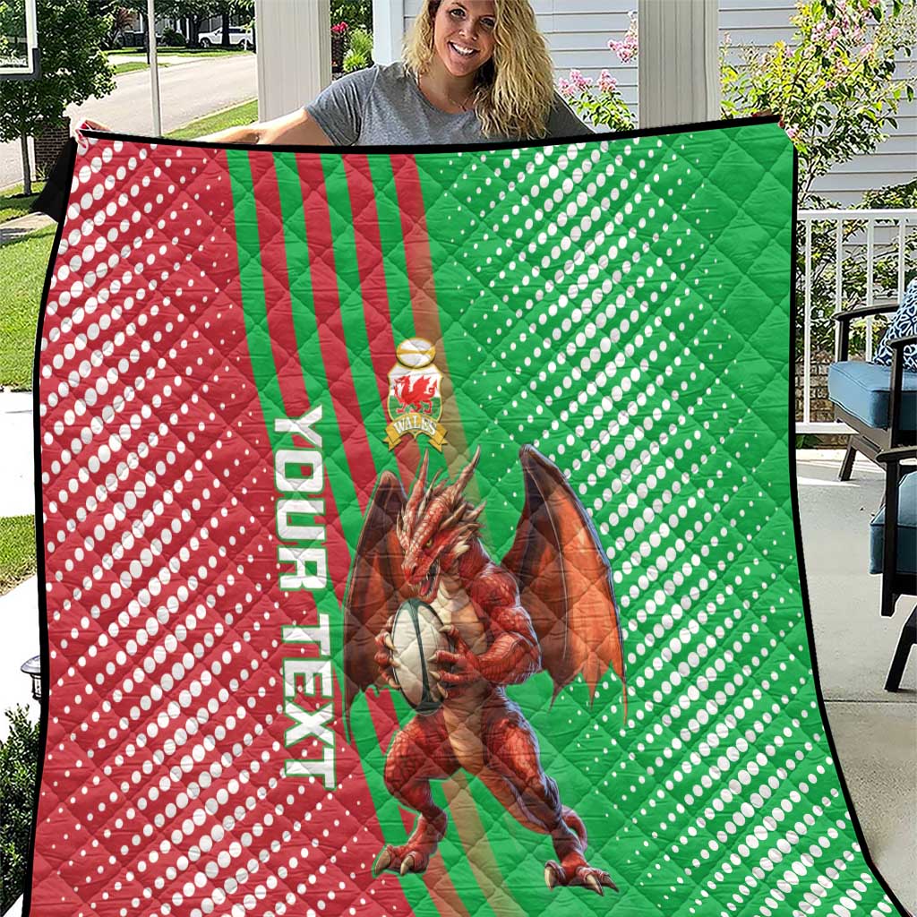 Custom Wales Rugby 2025 Quilt Go Welsh Dragon Sporty Style - Wonder Print Shop