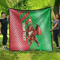 Custom Wales Rugby 2025 Quilt Go Welsh Dragon Sporty Style - Wonder Print Shop
