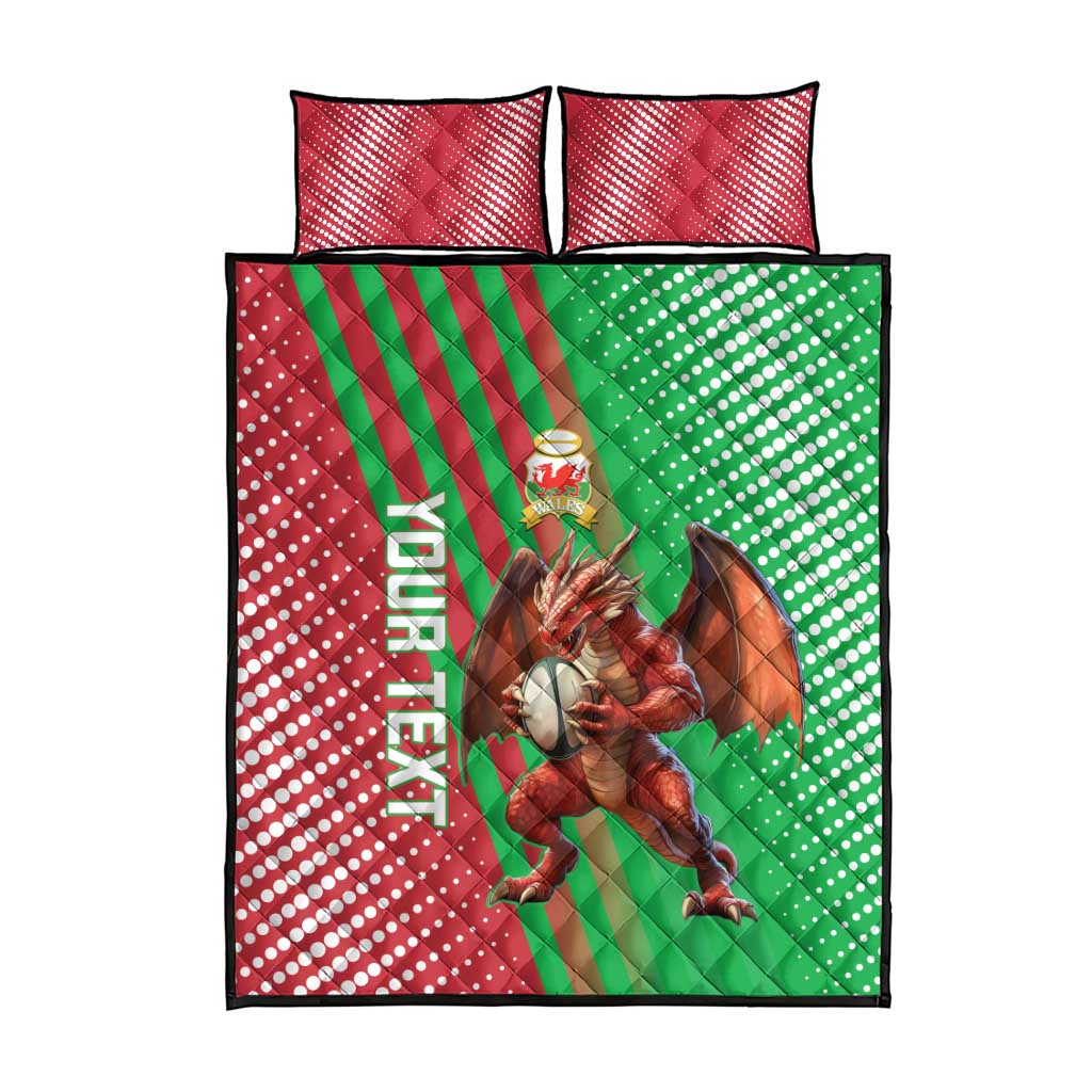 Custom Wales Rugby 2025 Quilt Bed Set Go Welsh Dragon Sporty Style - Wonder Print Shop