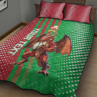 Custom Wales Rugby 2025 Quilt Bed Set Go Welsh Dragon Sporty Style - Wonder Print Shop