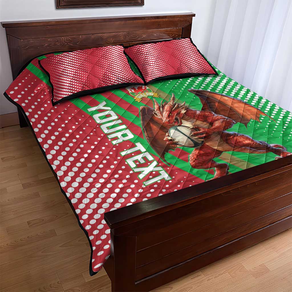 Custom Wales Rugby 2025 Quilt Bed Set Go Welsh Dragon Sporty Style - Wonder Print Shop