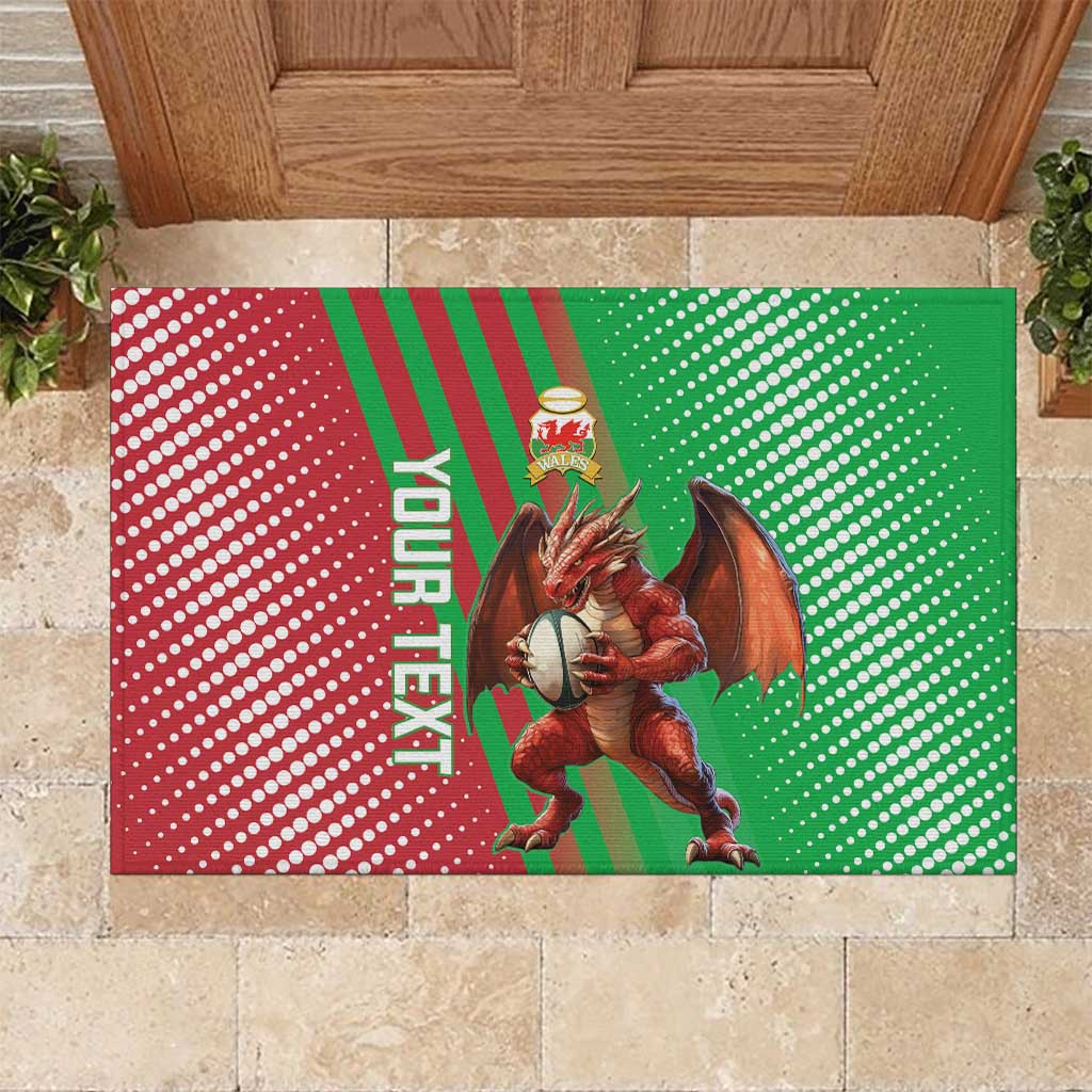 Custom Wales Rugby 2025 Rubber Doormat Go Welsh Dragon Sporty Style - Wonder Print Shop