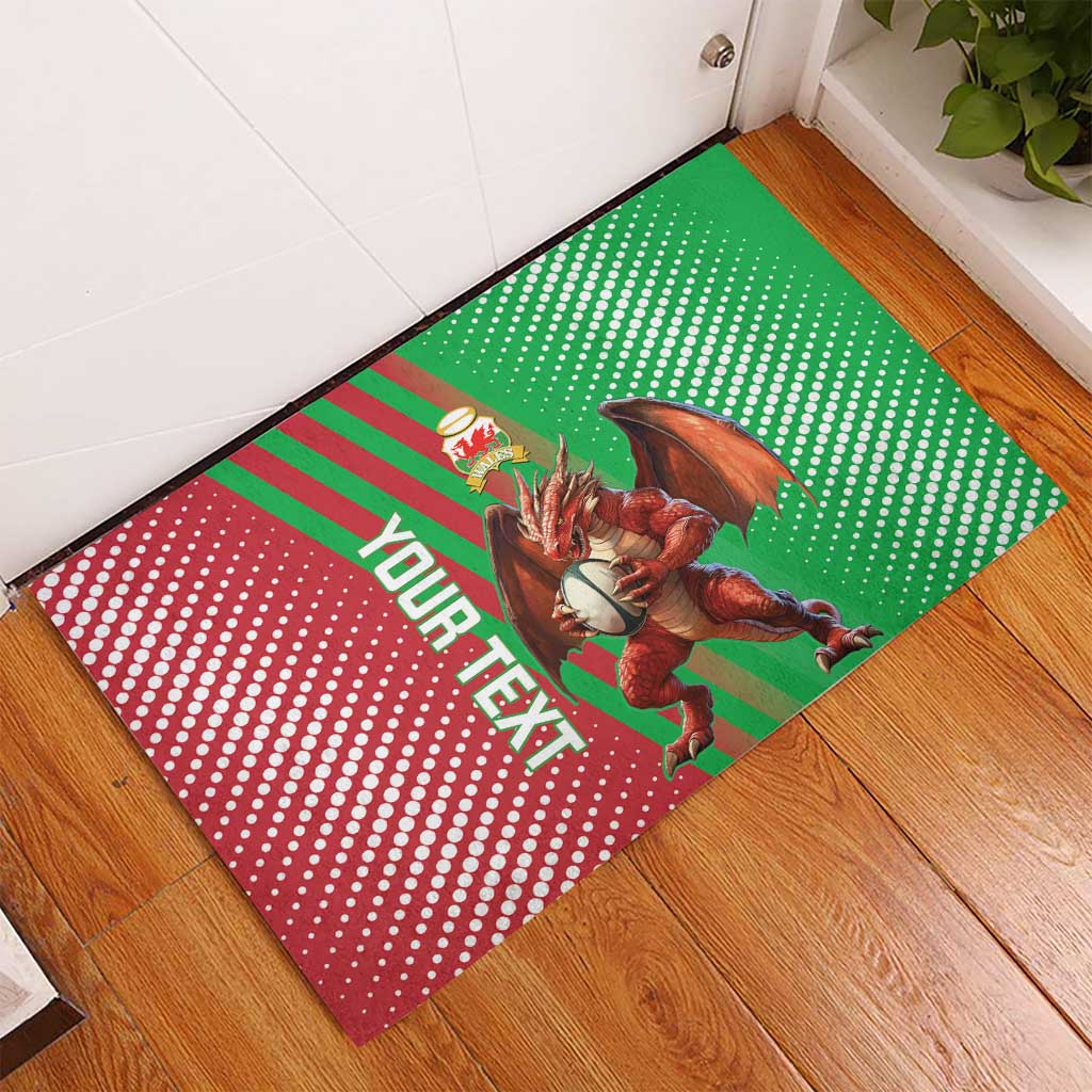Custom Wales Rugby 2025 Rubber Doormat Go Welsh Dragon Sporty Style - Wonder Print Shop