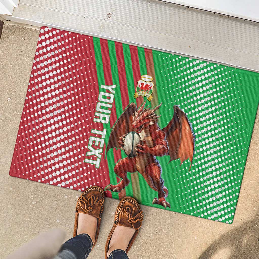 Custom Wales Rugby 2025 Rubber Doormat Go Welsh Dragon Sporty Style - Wonder Print Shop