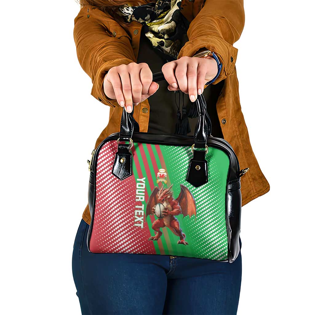 Custom Wales Rugby 2025 Shoulder Handbag Go Welsh Dragon Sporty Style - Wonder Print Shop