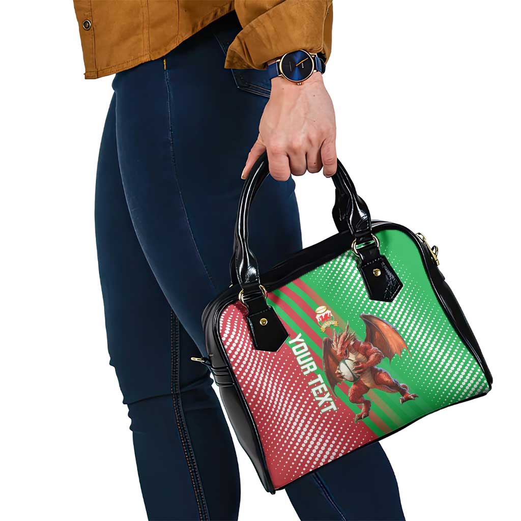 Custom Wales Rugby 2025 Shoulder Handbag Go Welsh Dragon Sporty Style - Wonder Print Shop