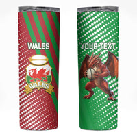 Custom Wales Rugby 2025 Skinny Tumbler Go Welsh Dragon Sporty Style - Wonder Print Shop