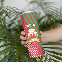 Custom Wales Rugby 2025 Skinny Tumbler Go Welsh Dragon Sporty Style - Wonder Print Shop