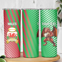 Custom Wales Rugby 2025 Skinny Tumbler Go Welsh Dragon Sporty Style - Wonder Print Shop